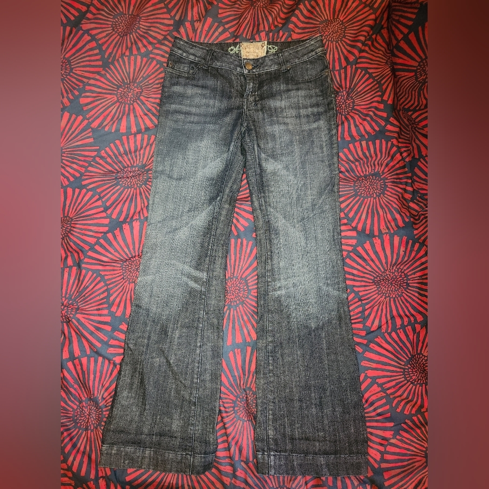 American Rag bootcut bellbottom denim blue jeans, size 7